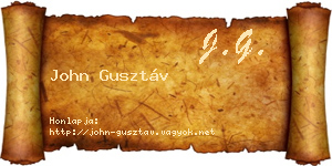 John Gusztáv névjegykártya