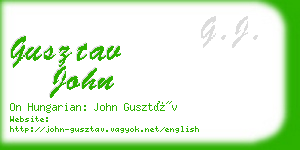 gusztav john business card